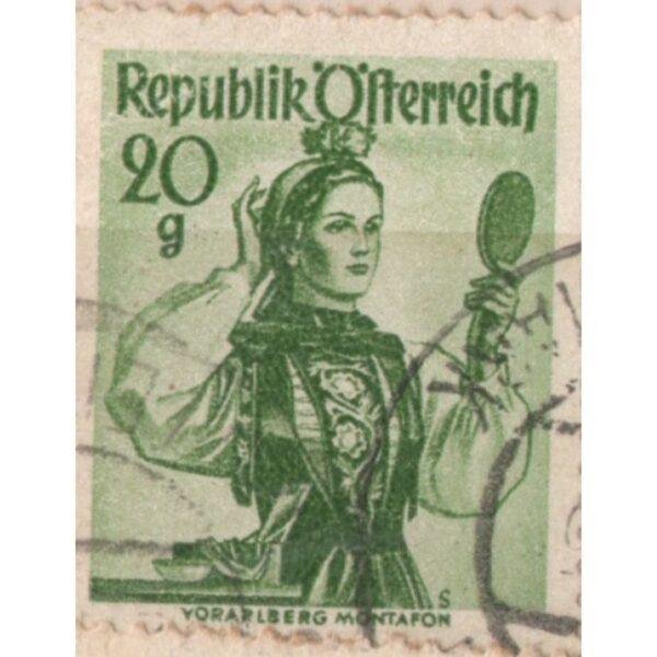 20 Republik Osterreich Vorarlberg Montafon Used Stamp