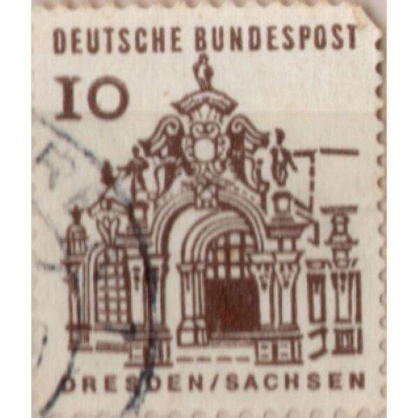 10 Deutsche Bundespost Dresden Sachsen Used Stamp