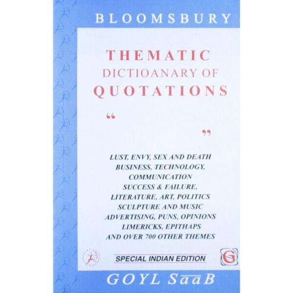 Thematic Dictionary of Quotations by Bloomsbury