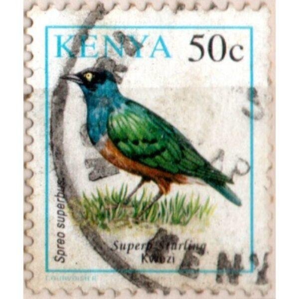 50 Kenya Superp Starling Kwezi Used Stamp