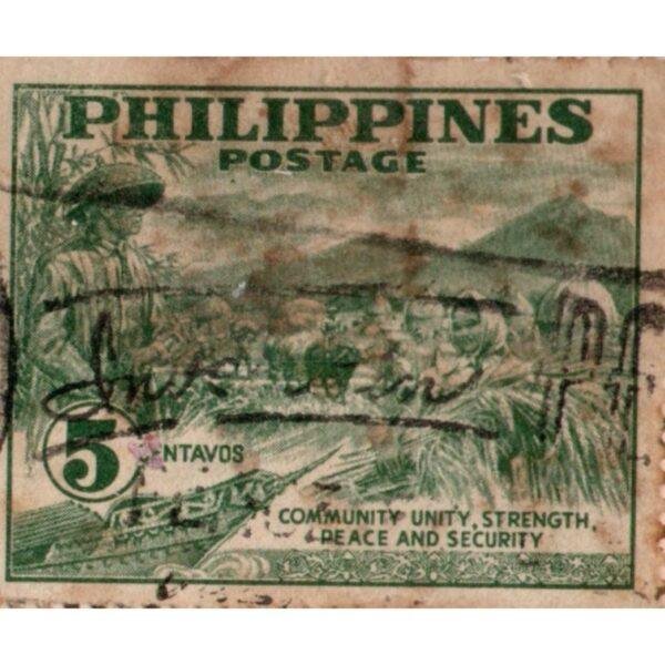 5 Philippines Community Unity Strength Peace And Security Used Stamp