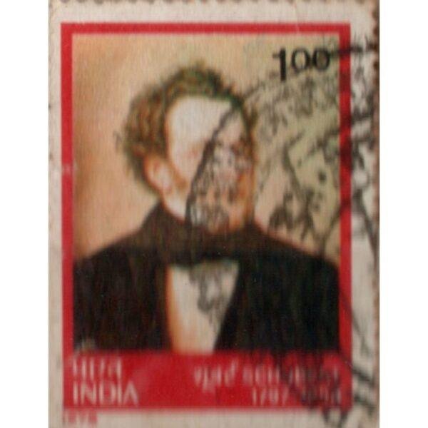 100 India Schubert Used Stamp