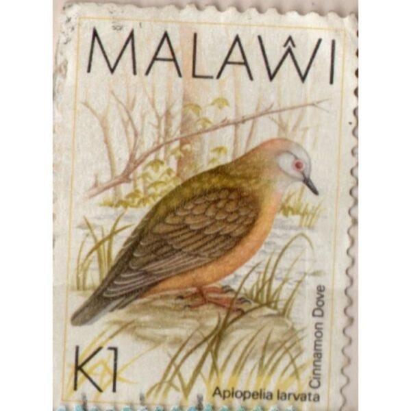 Malawi Aplopelia Larvata Cinnamon Dove Used Stamp