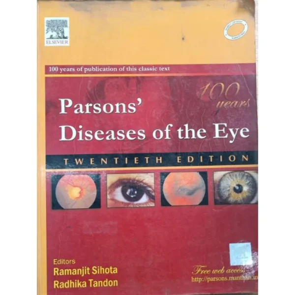 Parsons Diseases Of The Eye 20th Edition By Ramanjit Sihota