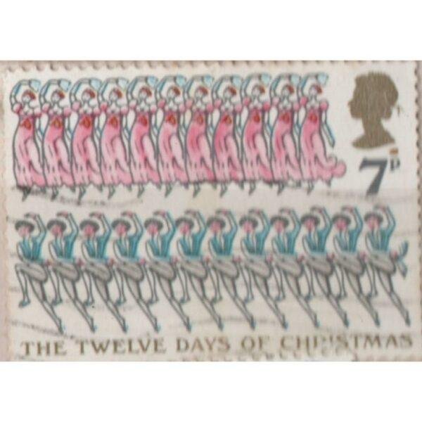 7 The Twelve Days Of Christmas Used Stamp