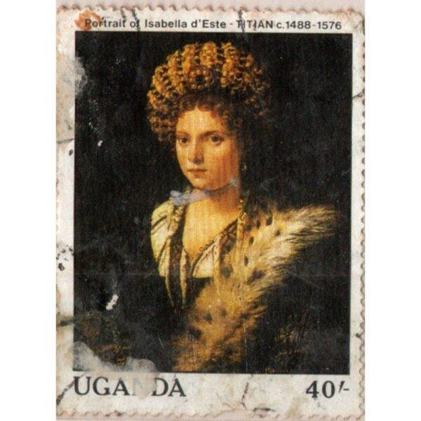 40 Uganda Portrait Of Isabella d'Este Used Stamp