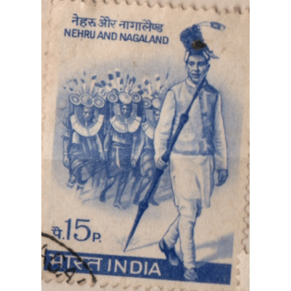 15 India Nehru And Nagaland Used Stamp