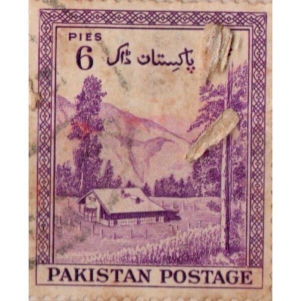 6 Pakistan Postage Used Stamp
