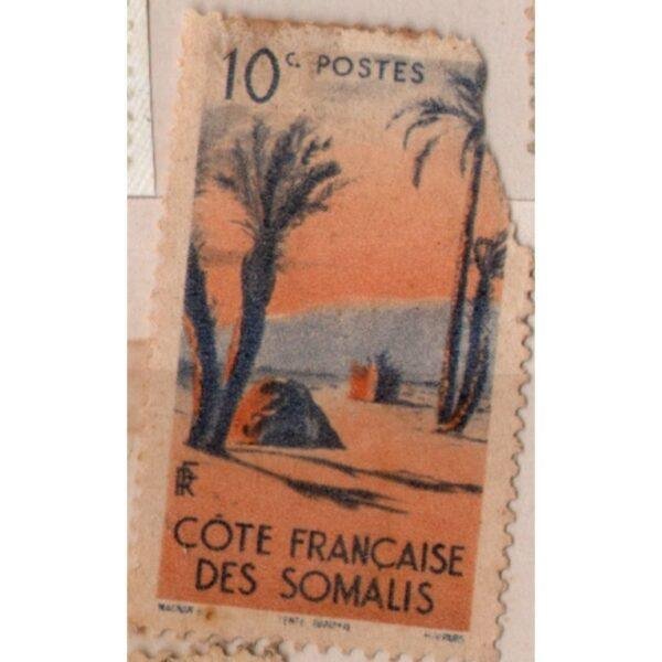 10 Cote Francaise Des Somalis Used Stamp