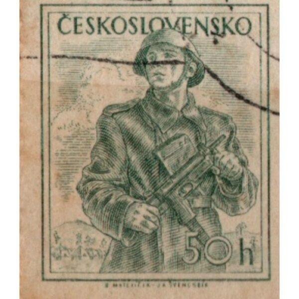 50 Ceskoslovensko Soldier Used Stamp