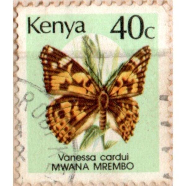 40 Kenya Vanessa Cardui Mwana Mrembo Used Stamp