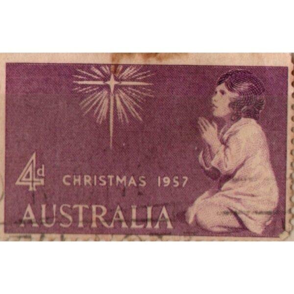 4 Australia Christmas 1957 Used Stamp