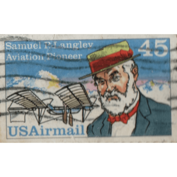 45 USA Airmail Samuel P Langley Aviation Pioneer Used Stamp