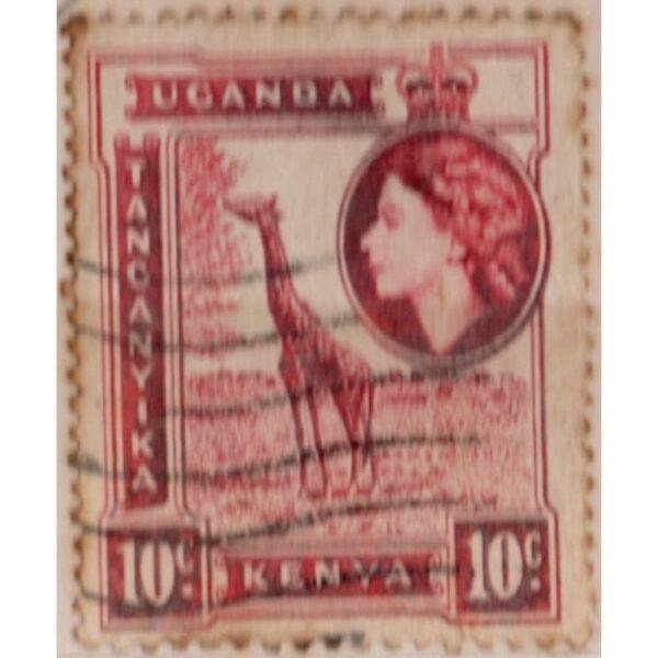 10 Uganda Tanganyika Kenya Used Stamp