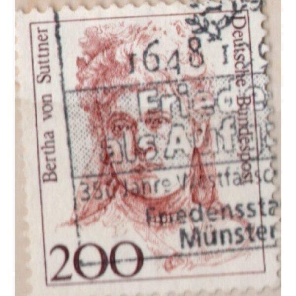 200 Deutsche Bundespost Bertha Von Suttner Used Stamp