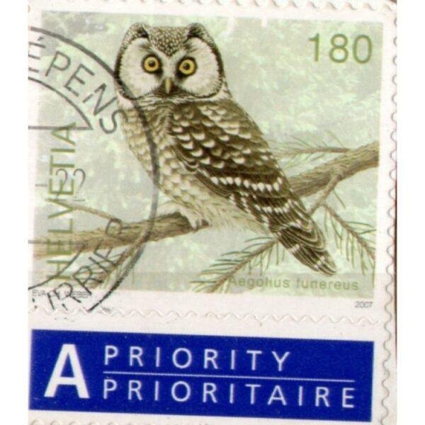 180 Helvetia Aegolius Funerous Used Stamp