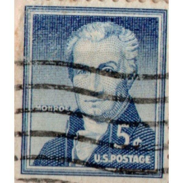 5 US Postage Monroe Used Stamp