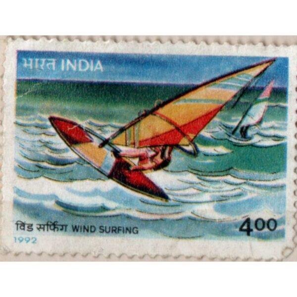 400 India Wind Surfing 1992 Used Stamp