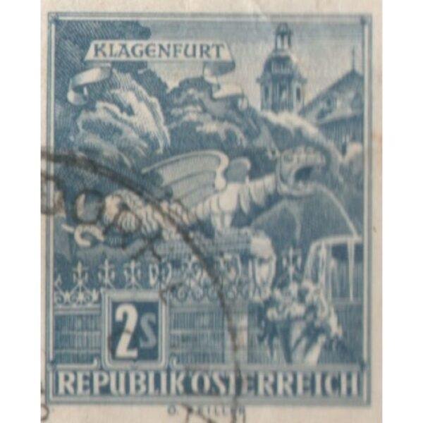2 Republik Osterreich Klagenfurt Used Stamp