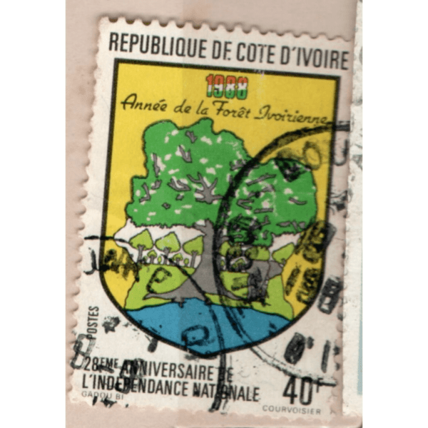 40 Ivory Coast Courvoisier Used Stamp