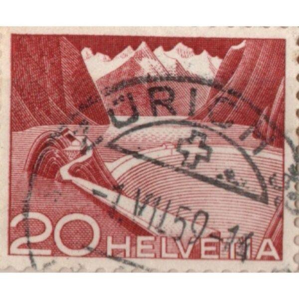 20 Helvetia Used Stamp