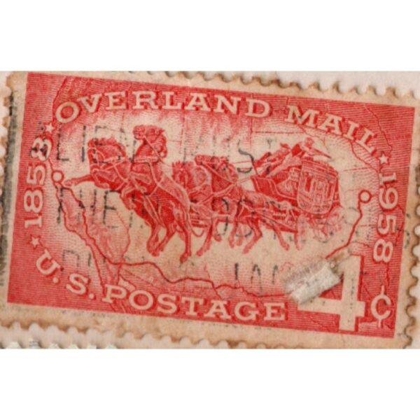4 US Postage Overland Mail Used Stamp