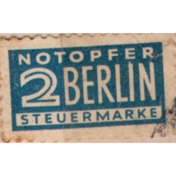 2 Notopfer Berlin Used Stamp