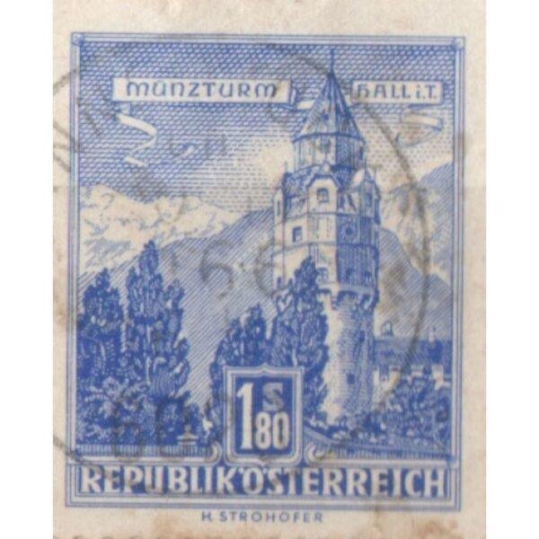 180 Republik Osterreich Munzturm Hall Used Stamp