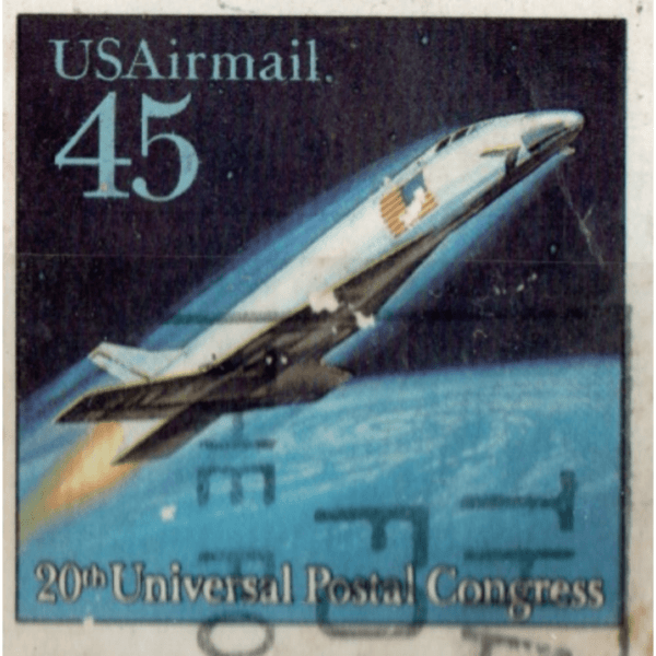 45 USA Air Mail 20th Universal Postal Congress Used Stamp