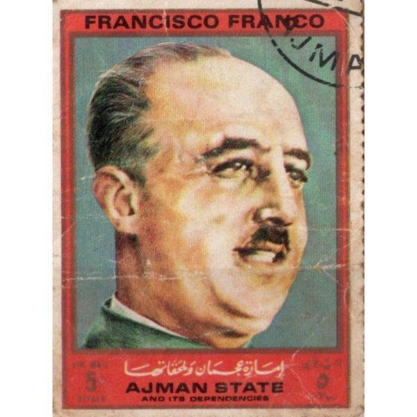 5 Ajman State Francisco Franco Used Stamp