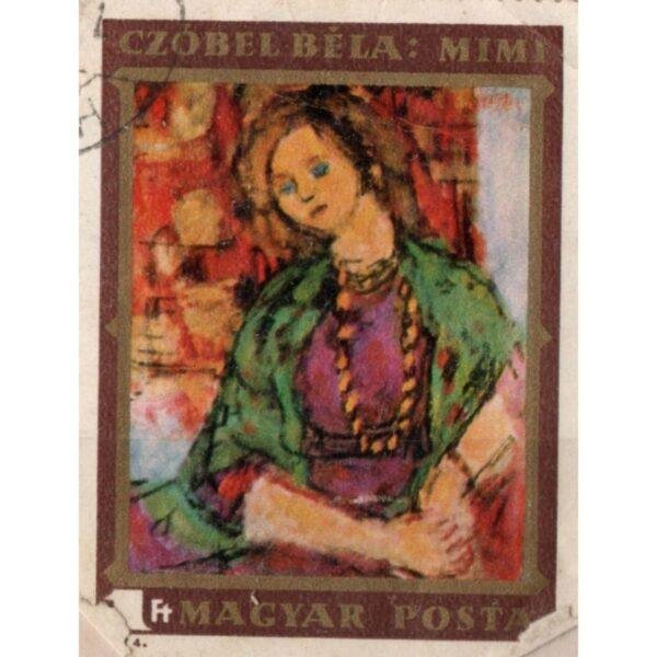 4 Magyar Posta Czobel Bela Mimi Used Stamp