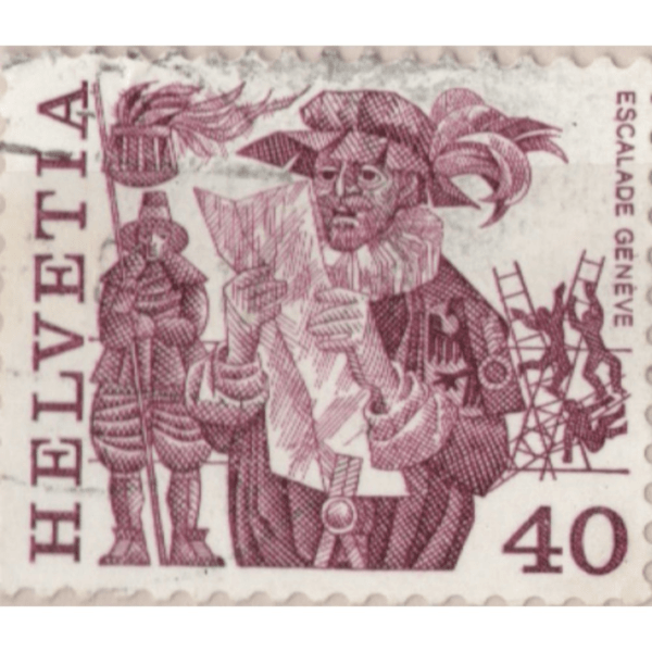 40 Helvetia Escalade Geneve Used Stamp