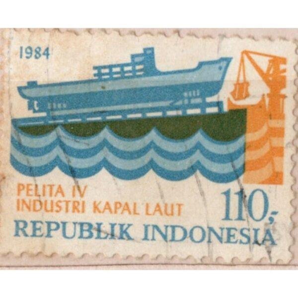 110 Indonesia Pelita IV Industri Kapal Laut Used Stamp