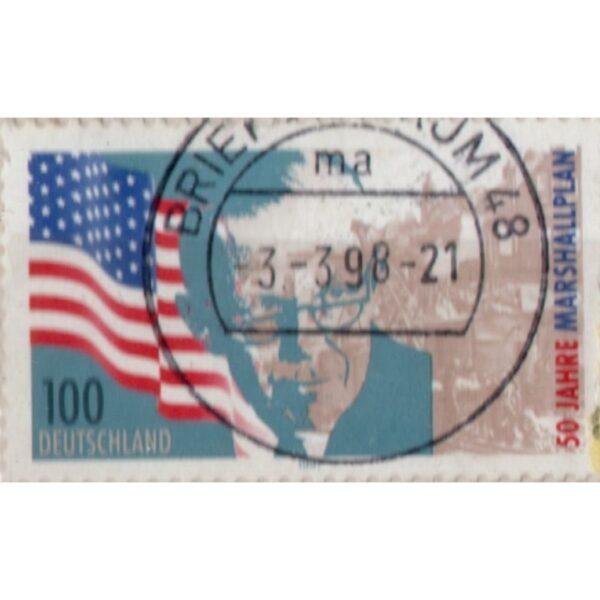 100 Deutschland 50 Jahre Marshallplan Used Stamp