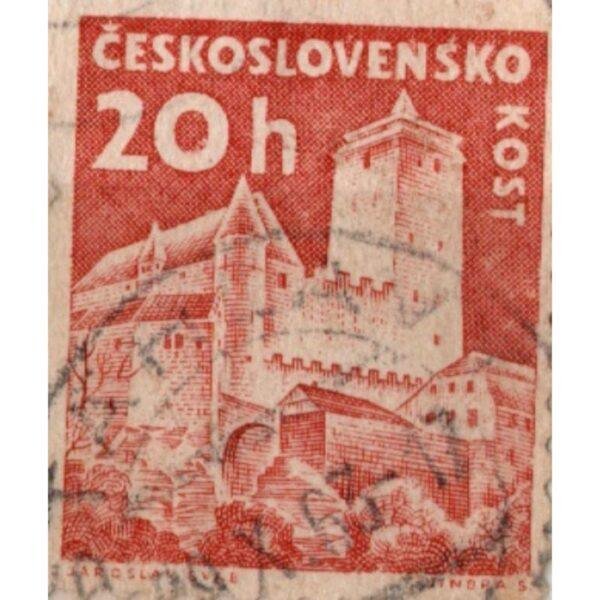 20 Ceskoslovensko Kost Used Stamp