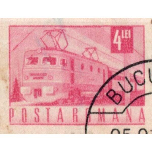 4 Posta Romana Train Used Stamp