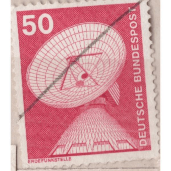 50 Deutsche Bundespost Erdefunkstelle Used Stamp