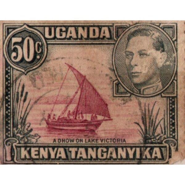 50 Uganda Kenya Tanganyika A Dhow On Lake Victoria Used Stamp