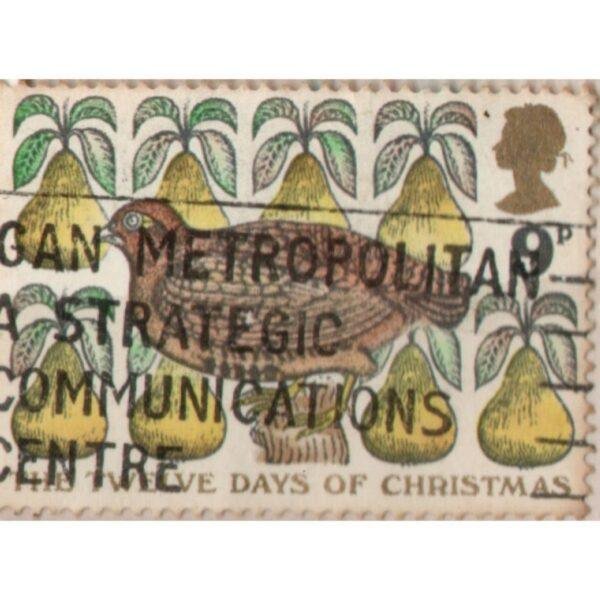 9 Twelve Days Of Christmas Used Stamp