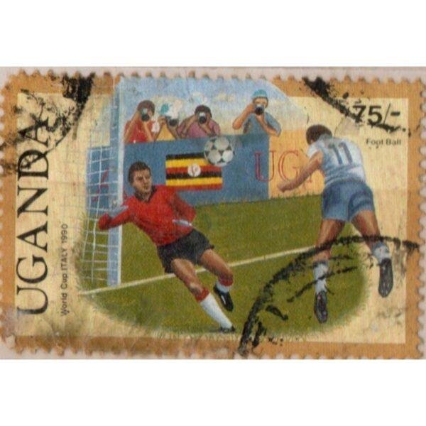 75 Uganda World Cup Italy 1990 Used Stamp