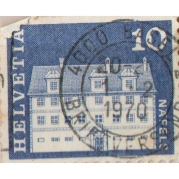 10 Helvetia Nafels Used Stamp