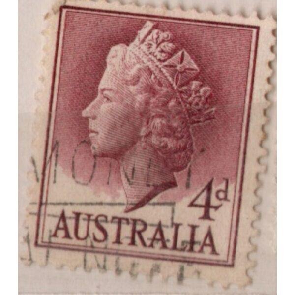 4 Australia Queen Used Stamp (Pink)