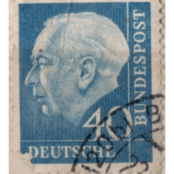 40 Deutsche Bundespost Used Stamp (Blue)