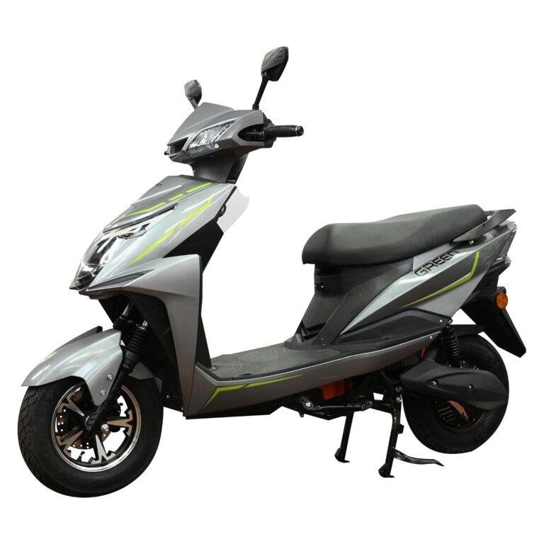 Green Invicta 60kms Range Electric Scooter Gray