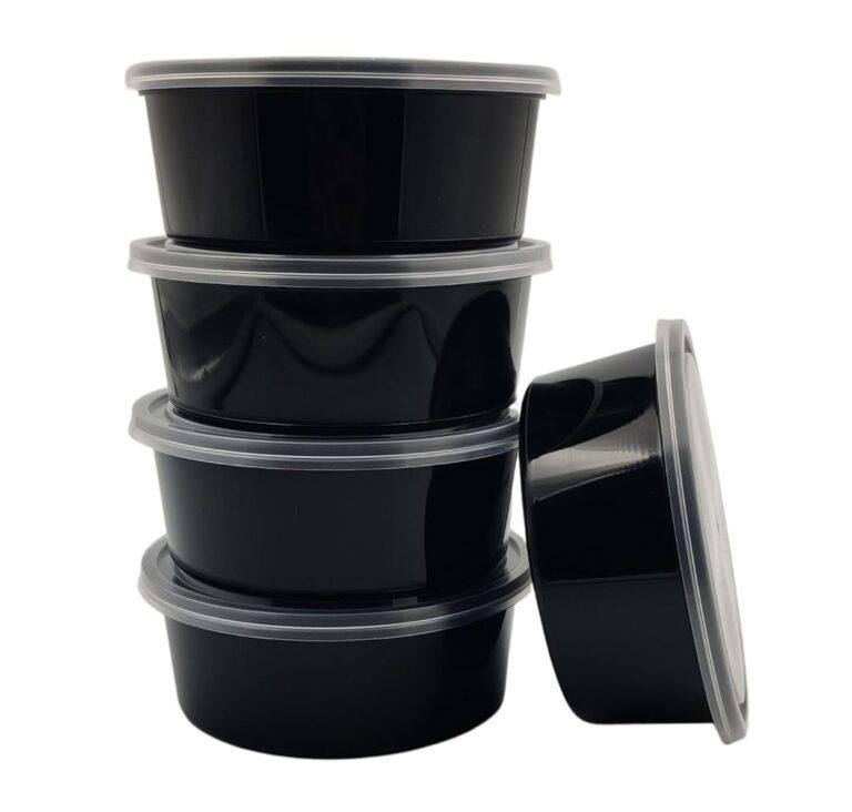 Reusable Round Plastic Containers with LID 500ML