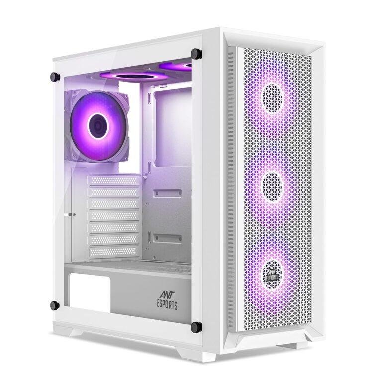 ANT Esports SX7 Mid Tower ARGB Gaming Cabinet White