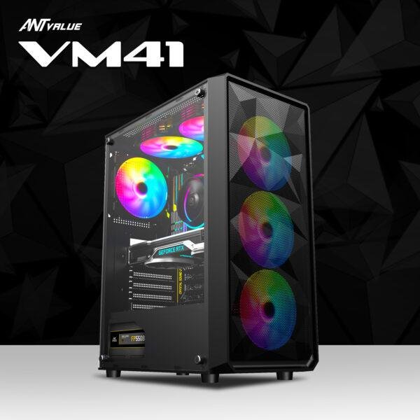 ANT Value VM41 ATX Mid Tower Computer Case Gaming Cabinet Black