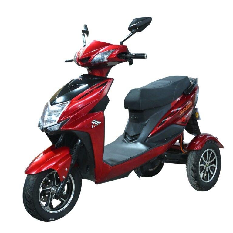 Green Invicta Super 60kms Range Three Wheel Electric Scooter