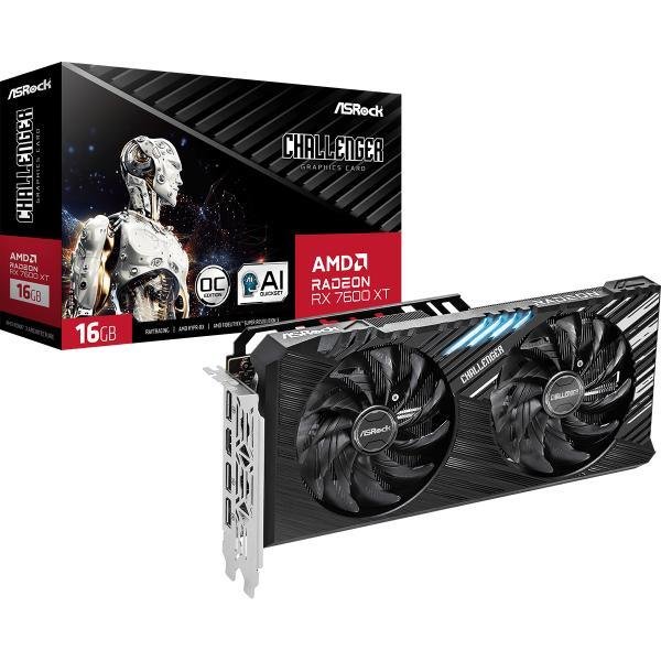 Asrock AMD Radeon RX 7600XT Challenger 16GB OC Graphics Card