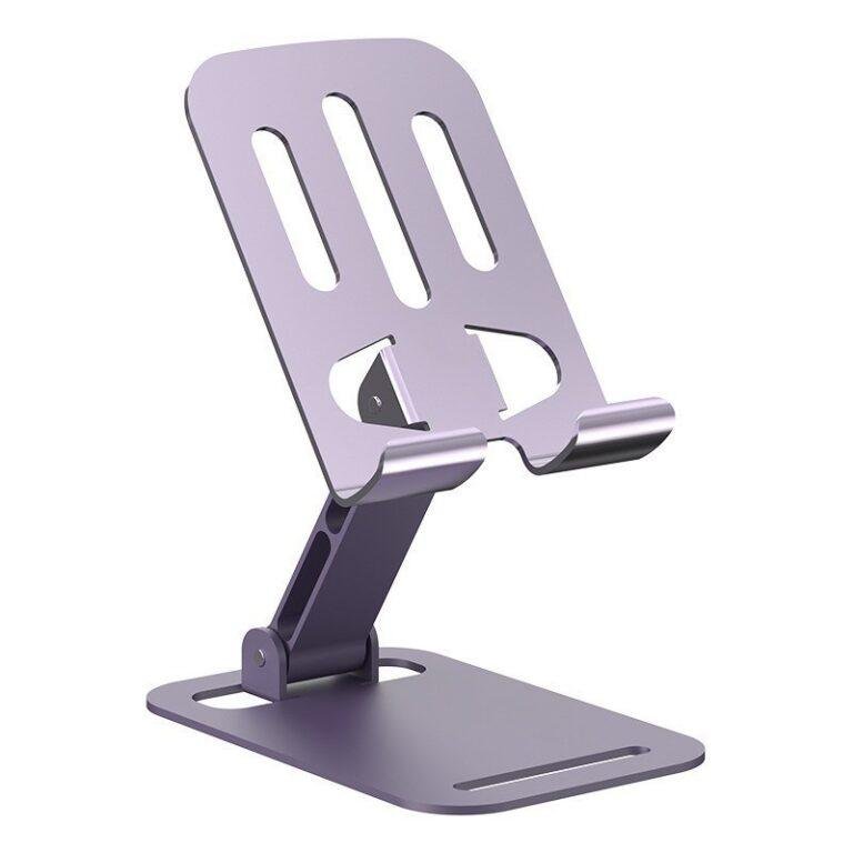 Alloy Steel Adjustable Metal Mobile Phone Stand Foldable Tabletop Dock Mount Bracket